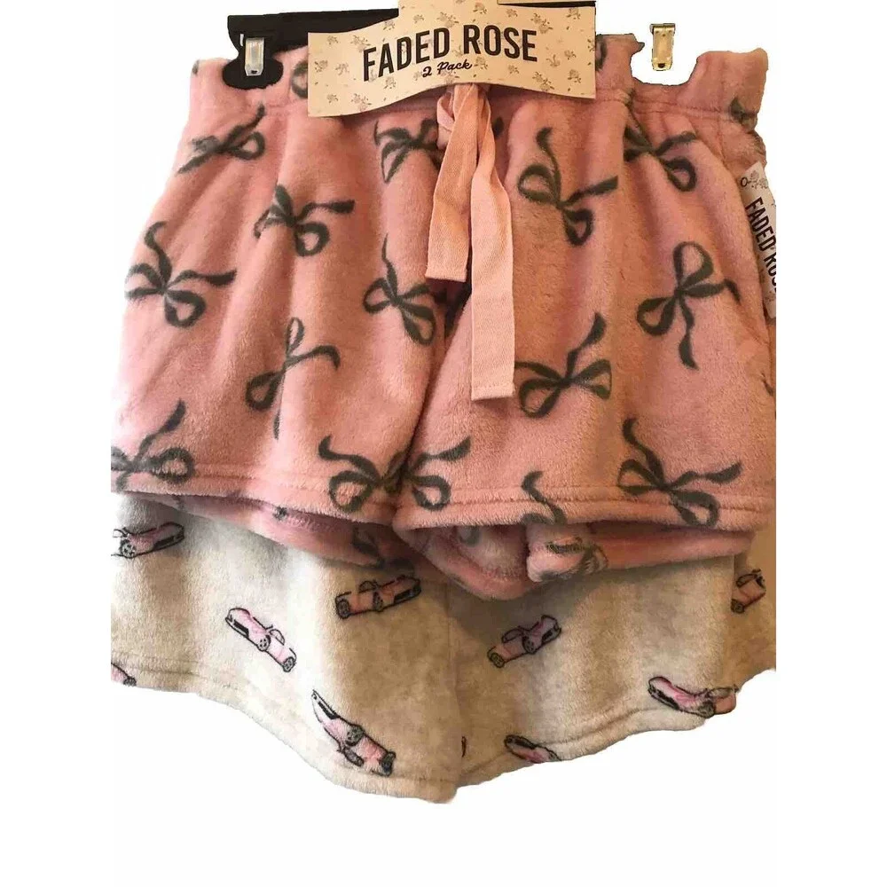 Fade Rose Women’s  Pajamas Shorts Size M Pink/ Ivory Color Intimate  Sleepwear - Picture 13 of 13